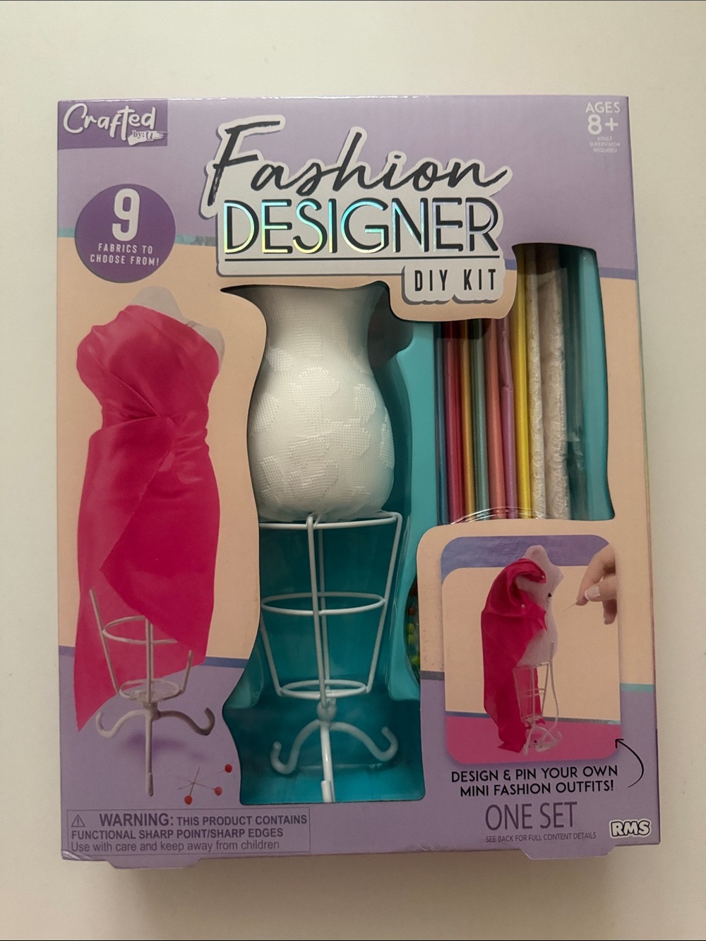 Hand Crafted Fashion Designer DIY Kit Purple Teal Pink
